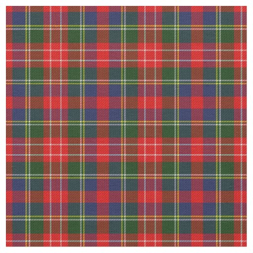 Scottish Red Green Plaid Tartan Fabric