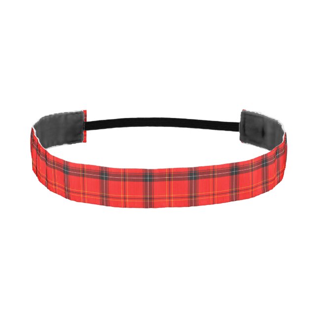 Scottish Red Tartan Athletic Headband (Front)