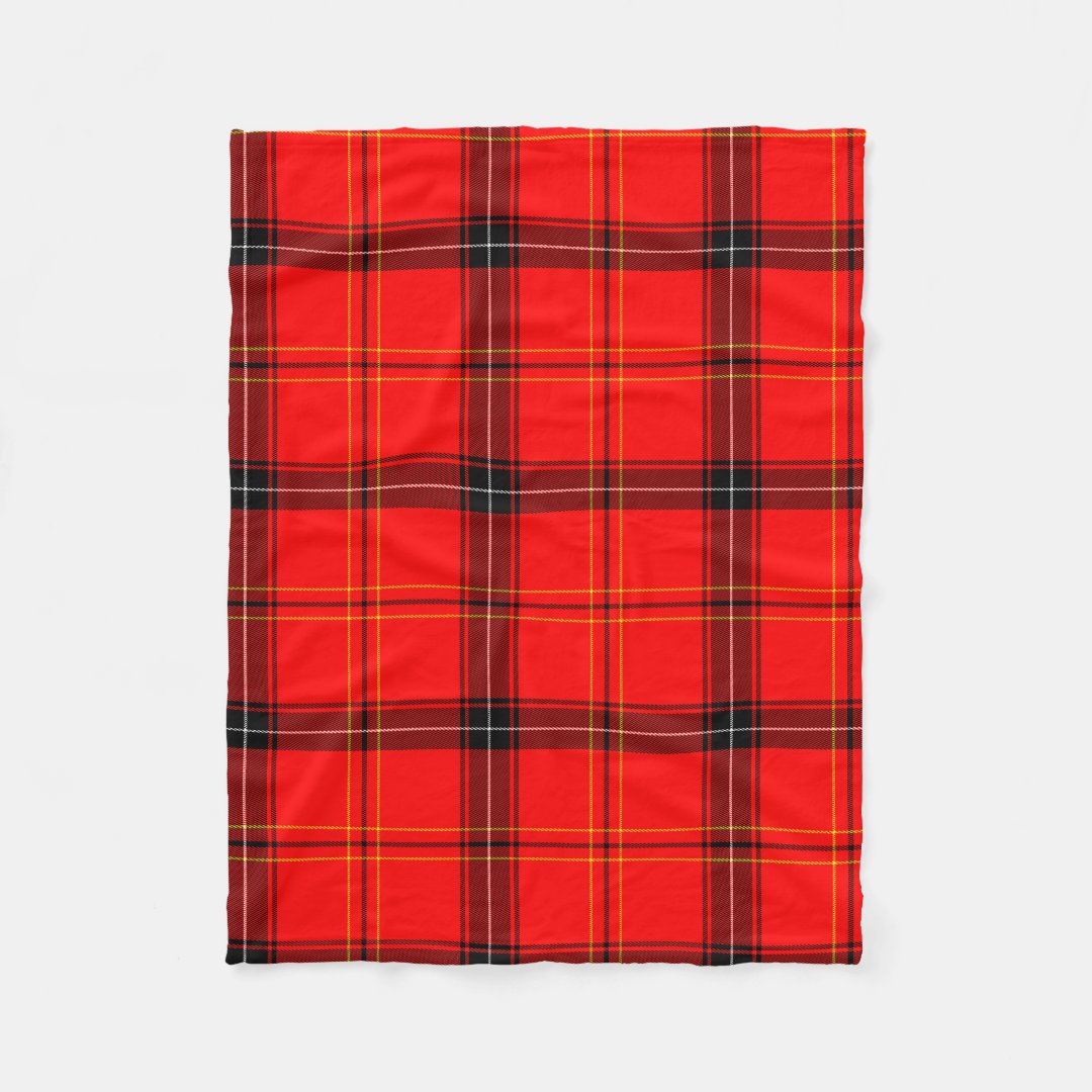 Scottish Red Tartan Fleece Blanket Zazzle