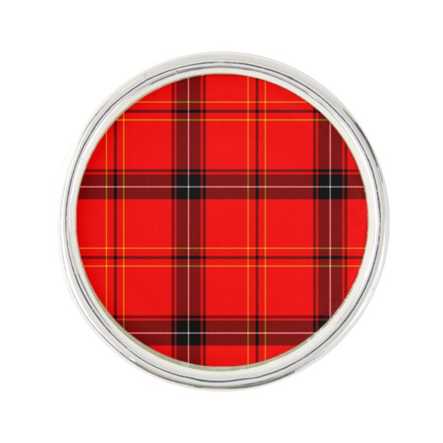 Scottish Red Tartan Pin (Front)
