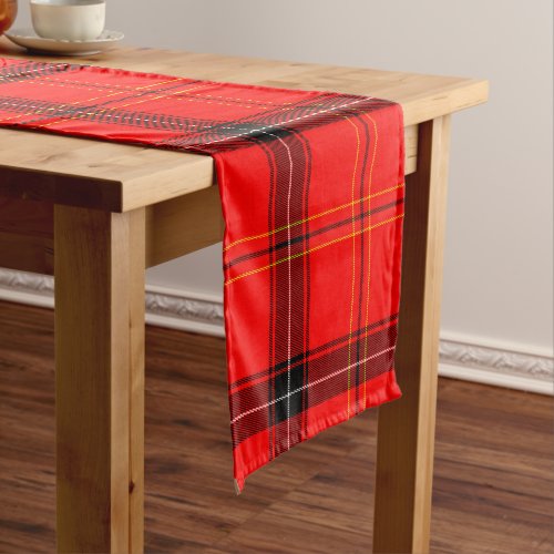 Scottish Red Tartan Short Table Runner