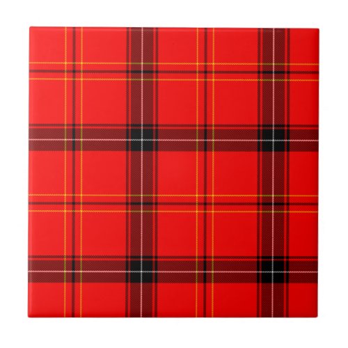 Scottish Red Tartan Tile