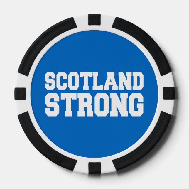 Scottish Referendum Scotland Independent on Blue Poker Chips (Front)