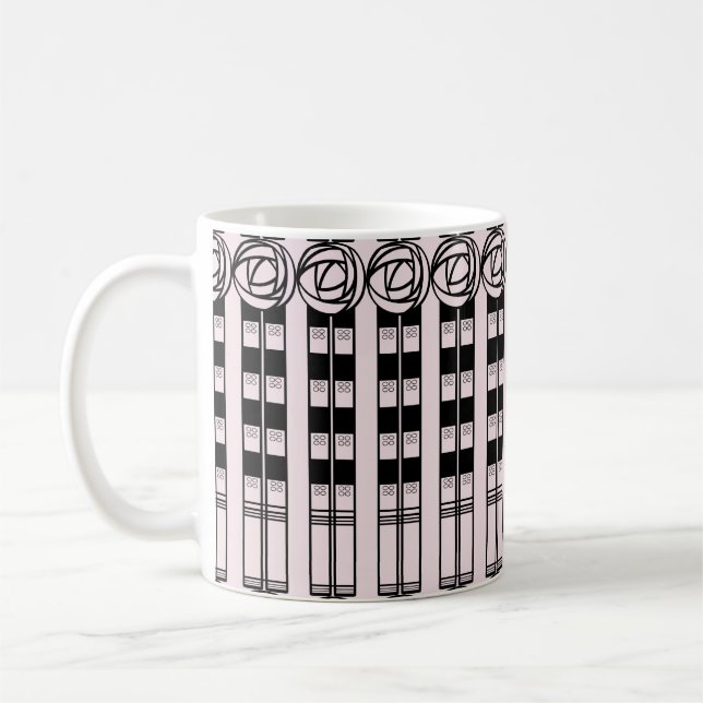 Scottish Rennie Mackintosh inspired Rose mug (Left)