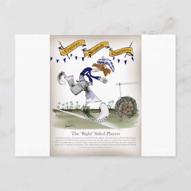 scottish right wing footballer postcard (Front)