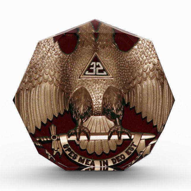 Scottish Rite 32 degree Mason Double Eagle Red Award (Front)
