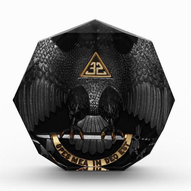 Scottish Rite 32 Degree Mason Eagle Acrylic Award (Front)