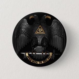Scottish Rite 32 Degree Mason Eagle Pinback Button
