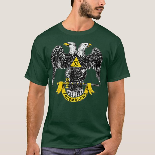 Scottish Rite Eagle 32nd Degree  Freemason Gifts T-Shirt (Front)