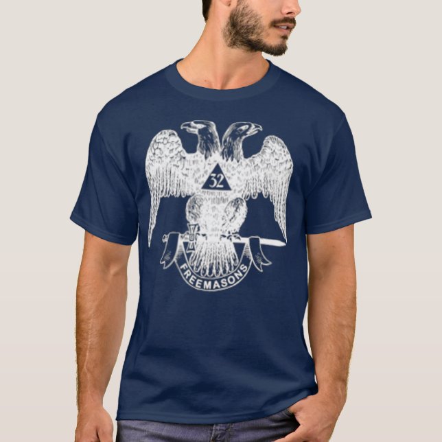 Scottish Rite Eagle 32nd Degree  Freemason Gifts T-Shirt (Front)