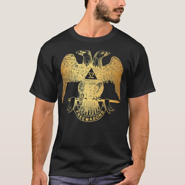 Scottish Rite Eagle 32nd Degree - Freemason Gifts  T-Shirt (Front)