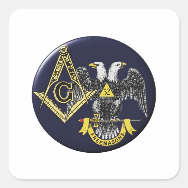 Scottish Rite Mason Square Sticker (Front)