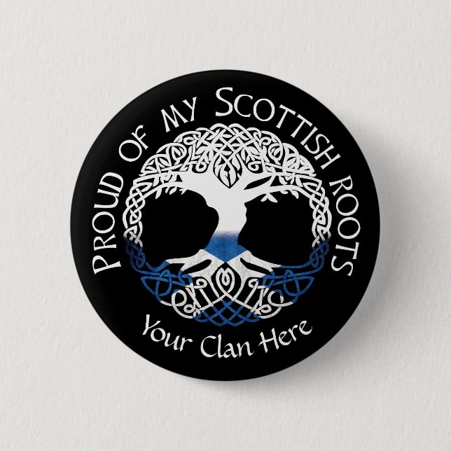 Scottish Roots Pinback Button (Front)