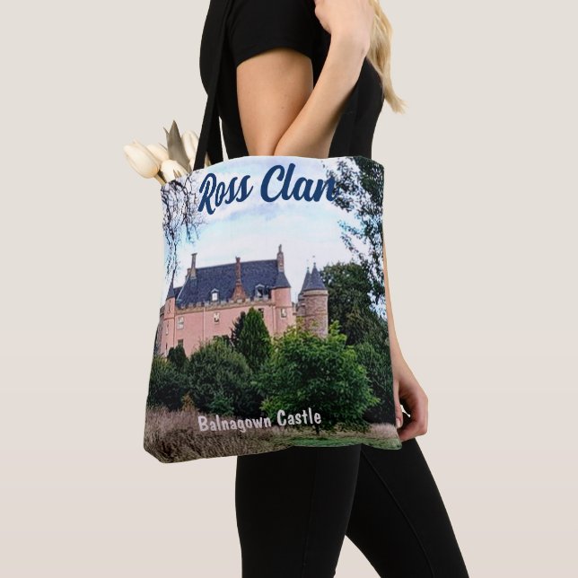 Scottish Ross Clan Balnagown Castle Tote Bag (Close Up)