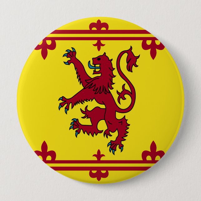 Scottish Royal Arms Flag Pinback Button (Front)