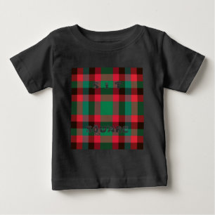 Scottish Royal Checkered Tartan Plaid with Text Baby T-Shirt