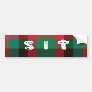 Scottish Royal Checkered Tartan Plaid with Text Bumper Sticker