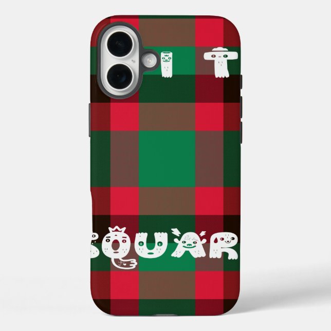 Scottish Royal Checkered Tartan Plaid with Text Case-Mate iPhone Case (Back)