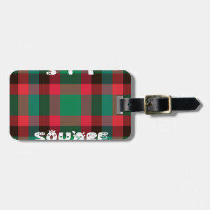 Scottish Royal Checkered Tartan Plaid with Text Luggage Tag