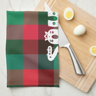 Scottish Royal Checkered Tartan Plaid with Text Towel