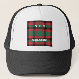 Scottish Royal Checkered Tartan Plaid with Text Trucker Hat
