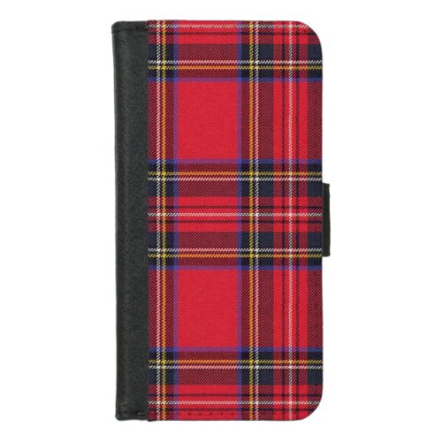 Scottish Royal Stewart Tartan Plaid iPhone 87 Wallet Case