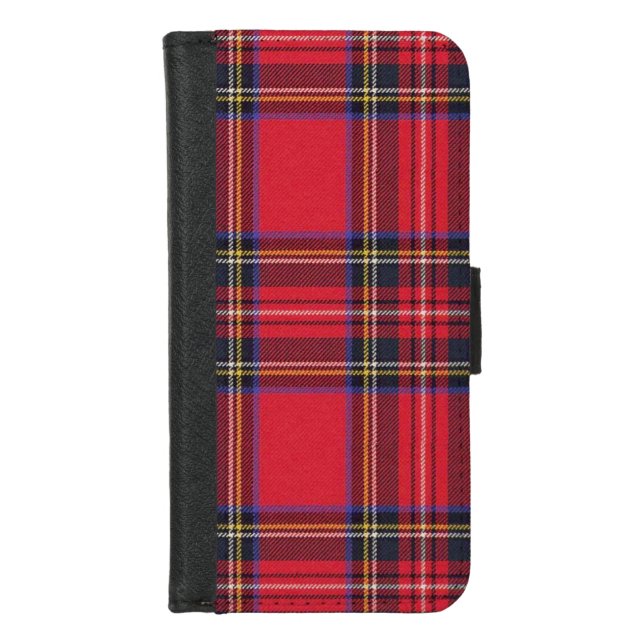 Scottish Royal Stewart Tartan Plaid iPhone Wallet Case (Front)