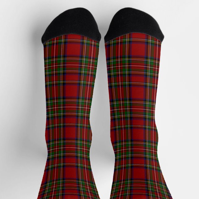 Scottish Royal Stewart Tartan Socks (Top)