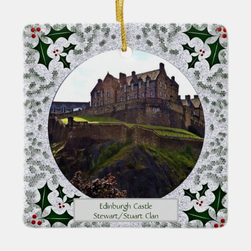 Scottish Royal Stuart Clan Edinburgh Castle Xmas Ceramic Ornament