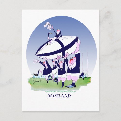 scottish rugby cheers tony fernandes postcard