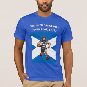 Scottish Saltire and Rugby Runner T-Shirt