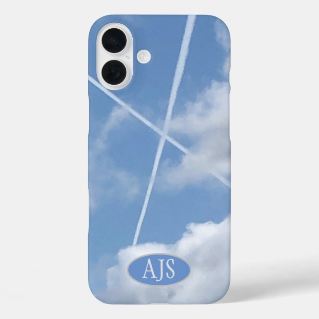 Scottish Saltire in Aircraft Trails in Sky. Case-Mate iPhone Case (Back)