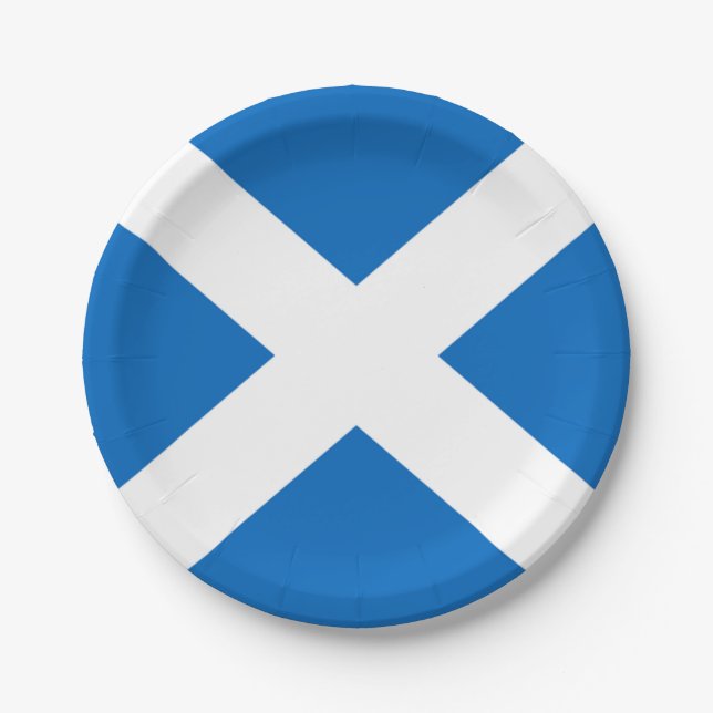 Scottish Saltire Party Paper Plates (Front)