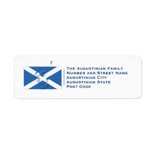 Scottish Saltire Scotland Flag Label