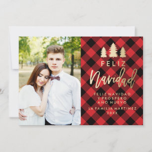 Scottish Screen Roja Feliz Navidad Holiday Card