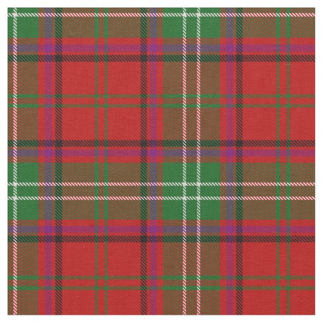 Scottish Seton Plaid Tartan Fabric (Close Up)