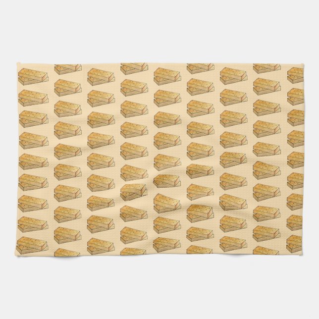 Scottish Shortbread Tea Biscuits British Bakery Kitchen Towel (Horizontal)