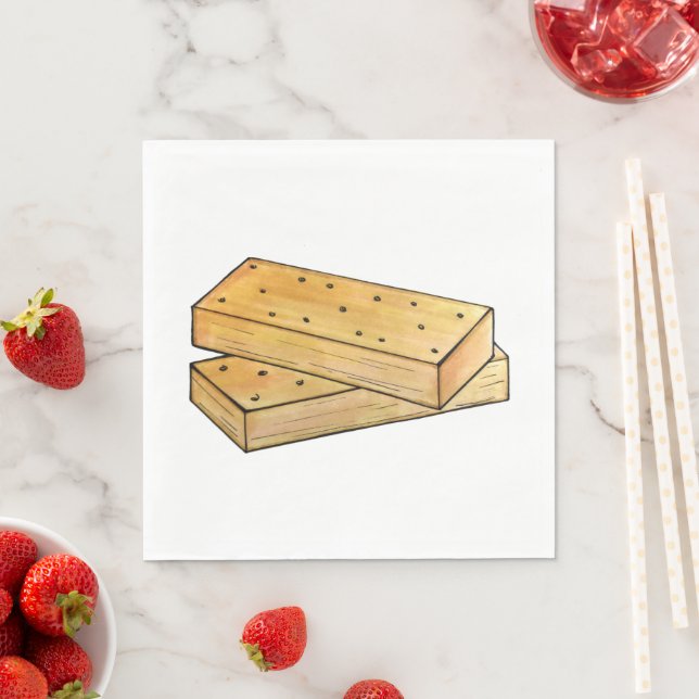 Scottish Shortbread Tea Biscuits British Bakery Napkins (Insitu)