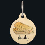 Scottish Shortbread Tea Biscuits British Bakery Pet ID Tag<br><div class="desc">Illustration features an original marker illustration of a pair of shortbread biscuits, a tea time staple throughout Scotland and the rest of the United Kingdom. Scottish shortbread, made with equal parts butter, flour, and sugar, is especially popular at Christmas and Hogmanay (Scottish New Year's Eve). This British biscuit themed design...</div>