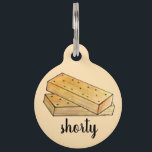 Scottish Shortbread Tea Biscuits British Bakery Pet ID Tag<br><div class="desc">Illustration features an original marker illustration of a pair of shortbread biscuits, a tea time staple throughout Scotland and the rest of the United Kingdom. Scottish shortbread, made with equal parts butter, flour, and sugar, is especially popular at Christmas and Hogmanay (Scottish New Year's Eve). This British biscuit themed design...</div>