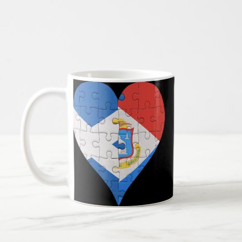 Scottish Sint Maartener Flag Heart  Coffee Mug