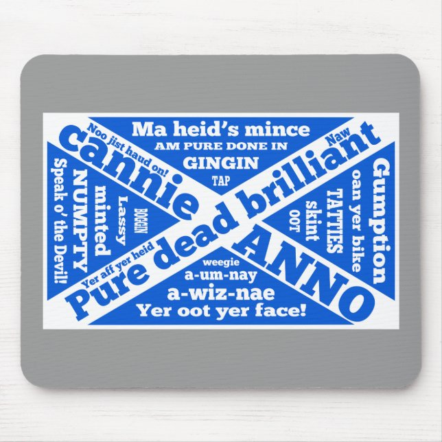 Scottish slang and phrases mouse pad (Front)
