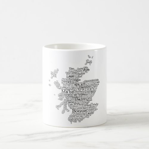 Scottish Slang Word Map Coffee Mug