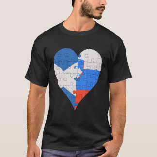 Scottish Slovenian Flag Heart T-Shirt