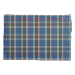 Scottish Slumber Clan Thompson Blue Gray Tartan Pillow Case