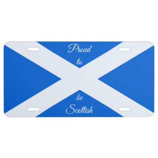 Scottish St Andrew's Flag License Plate
