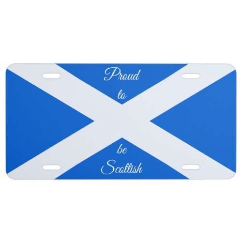 Scottish St Andrews Flag License Plate