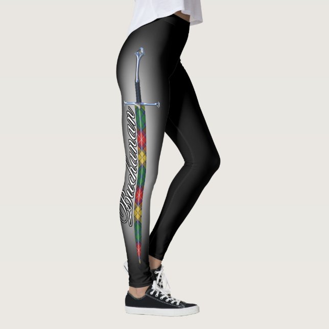Scottish Steel Clan Buchanan Tartan Sword Leggings (Right)