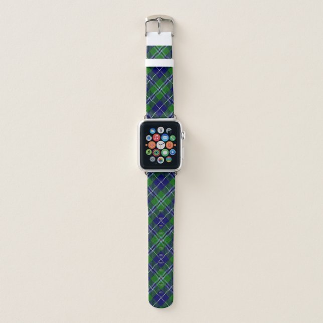 Scottish Style Clan Douglas Tartan Plaid Apple Watch Band (Front)