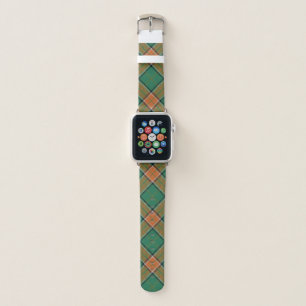Scottish Style Clan Pollock Tartan Plaid Apple Watch Band